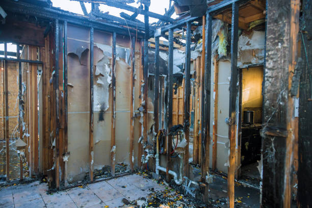 Professional Fire Damage Removal technician working in Richland, MO